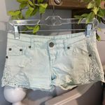 Vanilla Star Jeans Denim Shorts Crochet Lace Low Rise Boody Cutoffs Vanilla Star Womens 3 Photo 0