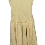 Free People NEW Afternoon Elegance Midi Dress Butter Yellow Large Fairy Dainty Photo 0