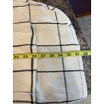 Miou Muse Medium Oversized Ivory with Black Grid Design Flannel Shacket Photo 7