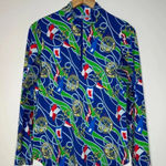 Gottex G Lifestyle Nautical UPF 50+ 1/4 Zip Golf Tennis Long Sleeve Top Size M Photo 0