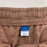 Old Navy Brown Linen Blend High Rise Pull On Shorts L Photo 3