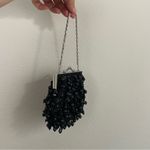 MENBUR Black‎ Beaded Cocktail Mini Hand Bag VTG Black Photo 4