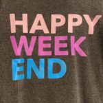 Chaser Women’s Grey ‘Happy Week End’ Sweatshirt Photo 1