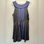 Blue & Black Colorblock Ladder Lace Inlays V Neck Sleeveless Dress Lace & Mesh Size L Photo 3
