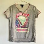 Moda International American Rebel Eagle Short Sleeve Sweatshirt Tee Size S Gray Photo 0