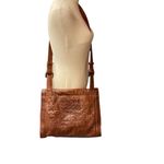 Kenneth Cole  New York Brown Croc Leather Messenger Crossbody Bag‎ Cognac Photo 4
