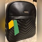 💛💚DAVID JONES PARIS Black Leather 🎒 BACKPACK.💛💚 Black Photo 4