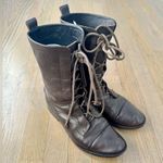 A SOLIANI MILANO Gothic Core Combat Brown Pebbled Leather Lace Up Boots SZ 36.5 Photo 1