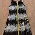 PINK COLLECTION Sequin Sparkle Mini Black Party Dress Size M Photo 5