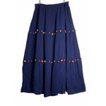 Caslon ‎ Womens Maxi Tiered Skirt Navy Blue Cotton P Photo 1