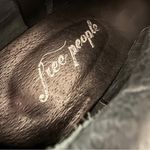 Free People Cecile Women's Gray Velvet Block Booties 38 7.5 Round Toe Zip Back Photo 7