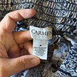 Carmen Marc Valvo blue paisley pull on pants size M Photo 1