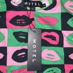 Motel Rocks Gele Mini Dress In Lips Green Pink Women’s Size Medium New with Tags Photo 2