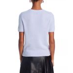 C by Bloomingdales Cashmere Short Sleeve Top Sweater Crew Neck Periwinkle M Purple Size M Photo 1