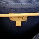 Wonderly Blue Crewneck with Embroidered Sleeves Photo 3