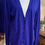 Eileen Fisher Deep Blue Cardigan Sweater Photo 0