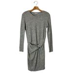 IRO Dress Women XS Gray Wool Blend Knit Long Sleeve Leticia Wrap Front Mini Photo 1