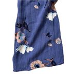 Shyanne  Dress Women's Small Blue Floral Long Sleeve Western Belle Tassel Ties Photo 9