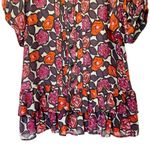 Tracy Reese Drop Waist Mini Dress Size Medium Rose Floral Silk Wool Blend Tunic Photo 5