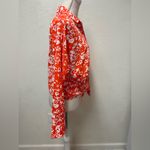 Nine West  Orange and White Tie Front Blouse Size XS Photo 3