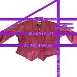 PELLE CUIR VINTAGE 1990'S PINK LEATHER FRONT BUTTON JACKET (M) Size M Photo 11