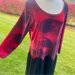 The Pyramid Collection red & black velvet Goth Dress Size L Photo 7