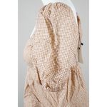 Miou Muse Plaid Mini Dress with Pockets Puff Sleeves Square Neck Womans MEDIUM Photo 3