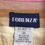 Forenza  Vintage Striped Rust and Purple Pink Button Down Medium Photo 5
