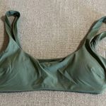 Aerie  Olive Green Scoop Wide Strap Bikini Top S Photo 2