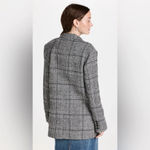 Smythe Oversized Notched Lapel Blazer Gray Glen Check Plaid Small Photo 4
