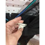 BCBG Generation Black Mesh Strap Geometric Print Ruffle Hem Dress Size 10 Photo 5