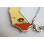 Source Unknown California Republic Enamel Inlay Silver Tone Pendant Necklace Photo 3