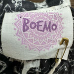 Boemo Women's Black & White Aztec Print Blouse Sample Sz S Boho Indie Y2K Earthy Photo 2