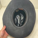 Frye  Black Wool Felt Cowboy Hat with harnes sz S Photo 4