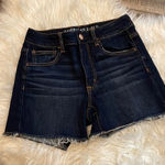 American Eagle ✨AE  Super Stretch Hi-Rise Shortie Dark Wash Photo 0