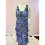 Others Follow Blue and White Paisley Dress w/ Pleats Photo 4
