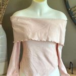 Le lis Soft Pink Off-Shoulder Sweater Bodysuit Size Large Photo 0