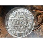 Round Wicker Star Bag with Floral Interior Photo 7