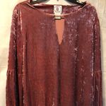 Muche & Muchette Crushed Velvet Pink Dress Sz M/L Keyhole Choker neckline Photo 5