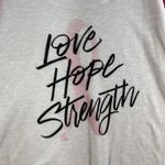 Torrid  Plus 1X Breast Cancer Awareness Raglan Tee Shirt Love Hope Strength Pink Photo 2