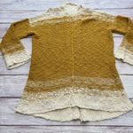 Anthropologie Akemi + Kin Chunky Knit Open Front Cardigan Ombré Mustard Size XL Photo 2
