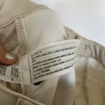 Abercrombie & Fitch white tan leather topped straight leg jeans size 29 cotton Photo 5