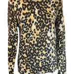 Equipment  100% Cashmere Sweater Leopard Animal Print Brown Black Womens Small Photo 0