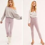 Free People Purple Corduroy Button Fly Sun Chaser Skinny Pants 25 Lilac New Photo 10