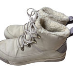 The North Face Cream Tan Faux Fur Sierra Mid Lace Waterproof Boots Size 7.5 Wom Photo 0