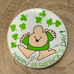 Vintage American Greetings Ziggy four leaf clover holiday accessories pin Green Photo 1