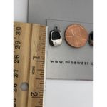 Nine West 1980s Vintage Silver Black Onyx Color Dangle Pierced Earrings Jewelry Photo 3