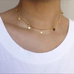 Gold Star Choker Necklace Photo 0