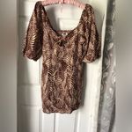 Mango New  MNG Printed mini dress with balloon sleeves, size S, size US 4 Photo 4