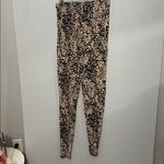 H&M Black & Beige Abstract Print Pants Photo 3